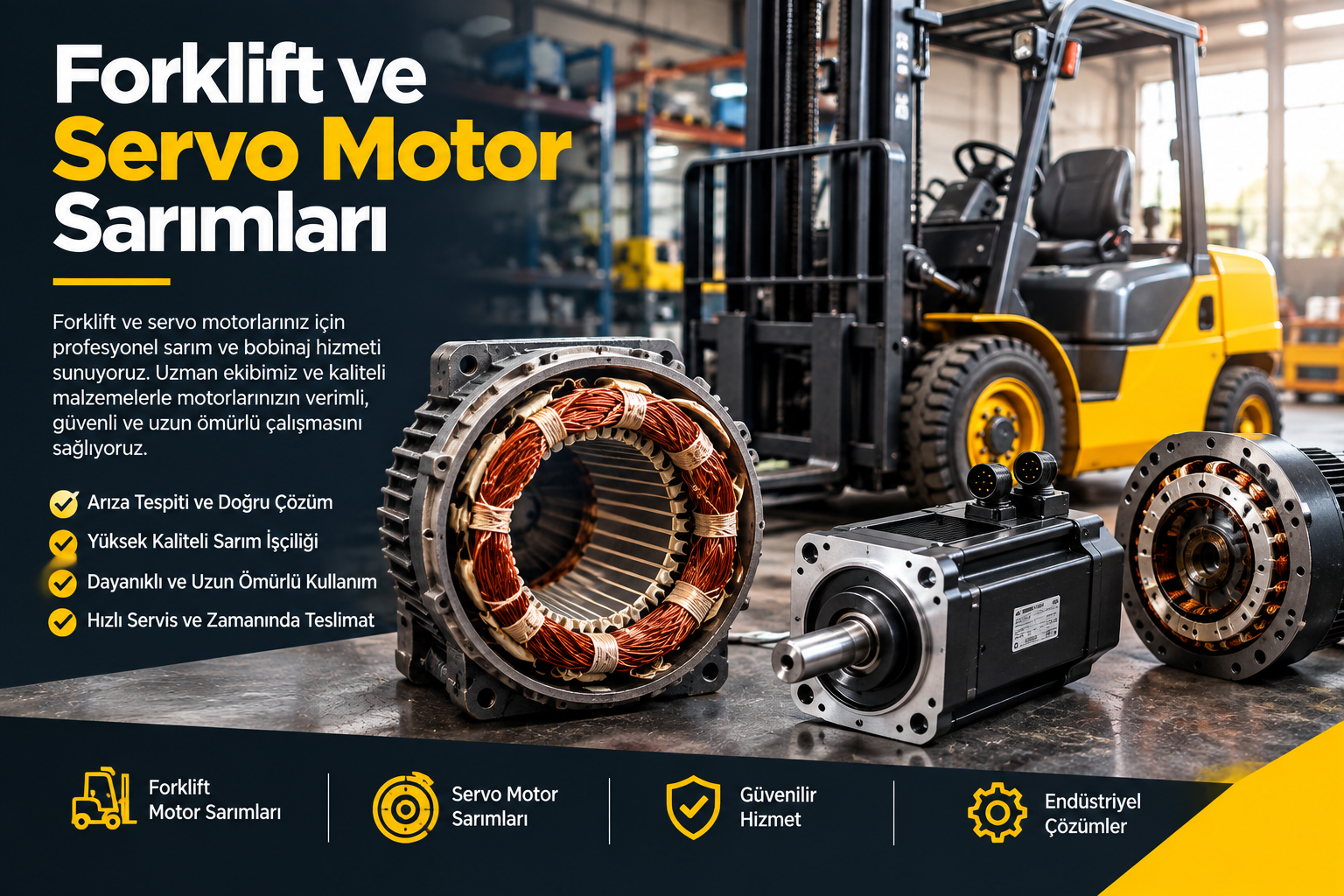 Forklift ve Servo Motor Sarımları